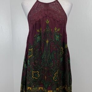 Free People Burgundy lace dress size XS